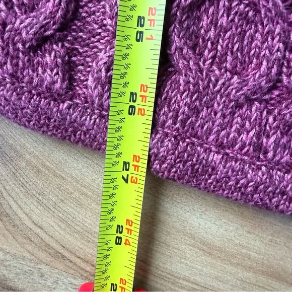 LL Bean Cable Knit Turtleneck Sweater Women’s Mauve Pink Purple 100% Cotton Med - Picture 8 of 8